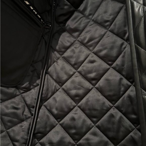 alice + olivia Susan quilted houndstooth vegan leather coat - Picture 8 of 14